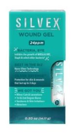 Silvex Wound Gel 0.5oz by Be Smart Get Prepared. Antimicrobial, for Burns, Sunburns, Skin Irritations, and Abrasions